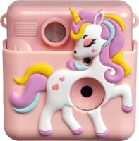 Denver KPC-1363 Hőnyomtatós Gyerek Digitális fényképezőgép 20MP / FullHD - Rózsaszín unikornis mintás