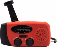 Denver SCR-2005 Akkus Napelemes hordozható FM Zsebrádió - Piros