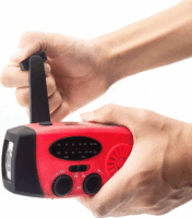 Denver SCR-2005 Akkus Napelemes hordozható FM Zsebrádió - Piros