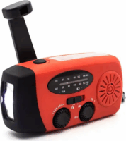 Denver SCR-2005 Akkus Napelemes hordozható FM Zsebrádió - Piros