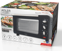 Adler AD 6029 kompakt Elektromos mini sütő 14L 1200 Watt - Fekete