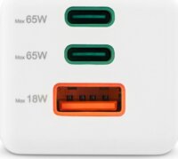 Hama 201996 2x USB-C / USB-A GaN Hálózati Gyorstöltő Adapter 65W - Fehér