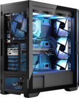 Modecom Horizon Flow ARGB Midi Torony Számítógépház + 3db 140mm / 1db 120mm ventilátor - Fekete