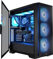 Modecom Horizon Flow ARGB Midi Torony Számítógépház + 3db 140mm / 1db 120mm ventilátor - Fekete