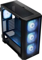 Modecom Horizon Flow ARGB Midi Torony Számítógépház + 3db 140mm / 1db 120mm ventilátor - Fekete