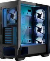 Modecom Horizon Flow ARGB Midi Torony Számítógépház + 3db 140mm / 1db 120mm ventilátor - Fekete