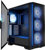 Modecom Horizon Flow ARGB Midi Torony Számítógépház + 3db 140mm / 1db 120mm ventilátor - Fekete