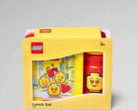 LEGO Room Copenhagen Iconic Girl Műanyag ételtároló 1,5L + kulacs 0,39L - Sárga / Piros