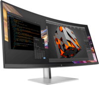 HP 37.5" Series 7 Pro 738PU 21:9 WQHD+ IPS Black Ívelt Monitor - Fekete/Ezüst