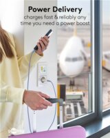 Goobay 75736 USB-C GaN Slim Hálózati Gyorstöltő Adapter Készlet 30W - Fehér (2 darabos)