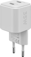Goobay 75334 Dual Nano USB-C GaN Hálózati Gyorstöltő Adapter Készlet 35W - Fehér (2 darabos)