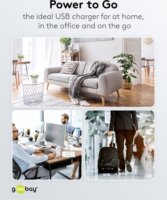 Goobay 75333 Dual Nano USB-C GaN Hálózati Gyorstöltő Adapter Készlet 35W - Fekete (2 darabos)