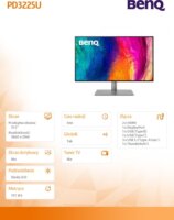BenQ 31.5" PD3225U 16:9 4K UHD IPS LED Professzionális MacBook Monitor - Fekete
