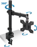 Esperanza Horkos 10"-27" LCD TV / Monitor asztali tartó kar - Fekete (1 kijelző)