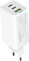 ColorWay 058PD USB-A / 2x USB-C Hálózati gyorstöltő 65W - Fehér