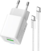 ColorWay 055PDC USB-A / USB-C Hálózati gyorstöltő szett 35W - Fehér
