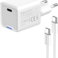 ColorWay 052PDC USB-C Hálózati töltő szett 25W - Fehér
