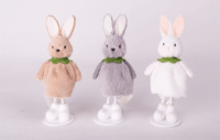 Iris Álló textil nyuszilány lakásdekoráció figura 16cm - Többféle