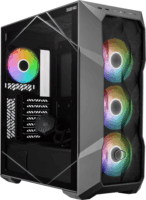 CoolerMaster TD500MAX Midi Torony Számítógépház + 4db 120mm ARGB ventilátor - Gunmetal