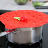 Charles Viancin Berries Szilikon fedő 23 cm - Piros eper forma