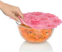 Charles Viancin Geranium Szilikon fedő 28 cm - Rózsaszín muskátli forma