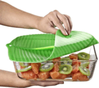 Charles Viancin Banana Leaf Szilikon fedő 35 x 25 cm - Zöld banánlevél forma