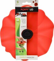 Charles Viancin Poppy Szilikon fedő 20 cm - Piros pipacs forma
