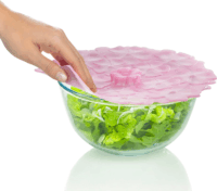 Charles Viancin Geranium Szilikon fedő 23 cm - Rózsaszín muskátli forma