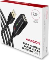 Axagon ADR-207- USB 2.0 adapterkábel 7m - Fekete