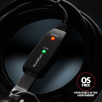 Axagon ADR-207- USB 2.0 adapterkábel 7m - Fekete