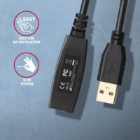 Axagon ADR-207- USB 2.0 adapterkábel 7m - Fekete