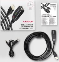 Axagon ADR-207- USB 2.0 adapterkábel 7m - Fekete