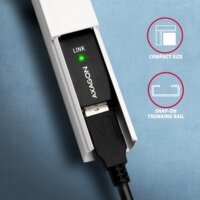 Axagon ADR-207- USB 2.0 adapterkábel 7m - Fekete