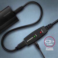 Axagon ADR-207- USB 2.0 adapterkábel 7m - Fekete