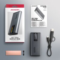 Axagon EEM2-SD2 2.5" USB 3.2 Gen 2 M.2 Külső SSD ház - Ezüst