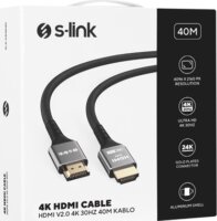 S-Link SLX-HD4K40 HDMI1.4 apa - HDMI1.4 apa Kábel 40m - Fekete