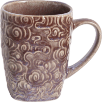 Iris Virág mintás kerámia bögre 400ml - Lila