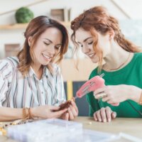 Handy 11100A USB-C Akkumulátoros Ragasztópisztoly - Rózsaszín