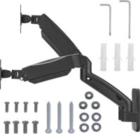 Maclean MC-988 17"-32" LCD TV / Monitor asztali tartó kar - Fekete (2 kijelző)