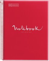 Miquelrius Emotions PP 120 lapos A5 vonalas spirálfüzet - piros