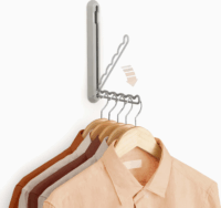 Joseph Joseph falra szerelhető Összecsukható ruhaakasztó rúd - Bézs