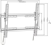 Maclean MC-413 32"-80" LCD TV / Monitor fali tartó konzol - Fekete