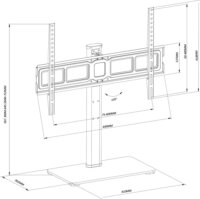 Maclean MC-386 32"-75" LCD TV / Monitor padló tartó állvány - Fehér