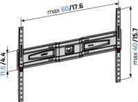 Meliconi Flatstyle FS600 DW 50"-86" fix fali TV konzol - Fekete