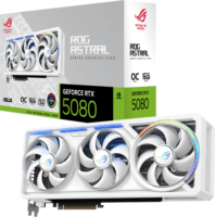 Asus GeForce RTX 5080 16GB GDDR7 RoG Astral OC Videókártya - Fehér
