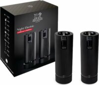 Peugeot Line Night Elektromos Só- és borsőrlő szett - Matt fekete