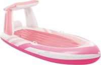Intex: Csónak alakú matrac napellenzővel - Rózsaszín (244 x 119 x 97 cm)