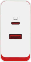 OnePlus USB-A + Type-C Hálózati Gyorstöltő Adapter 100W - Fehér / Piros