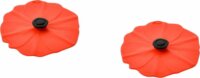 Charles Viancin 2905EU Poppy Szilikon Pohár tető készlet 11,5 cm 2 darab - Piros Pipacs forma