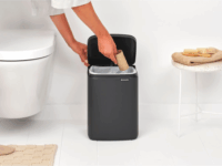 Brabantia BO 7 literes Fali / Álló fém szemetes - Szürke